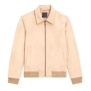 Men’s bomber jacket from Theory / Size: Large / Color: Sand / Material: Suede